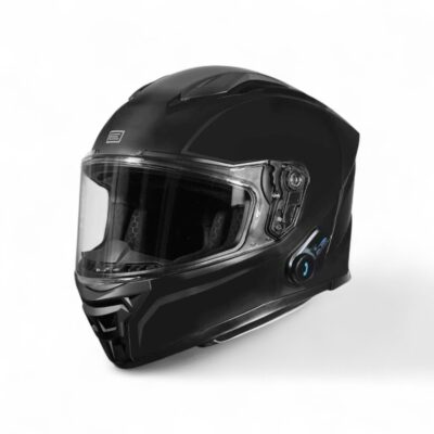 Casco Integrale Origine Pista BT Solid Nero Opaco con Interfono Bluetooth Integrato Omologato ECE 22.06