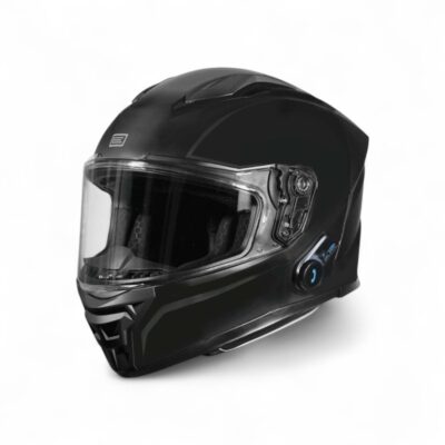 Casco Integrale Origine Pista BT Solid Nero Opaco con Interfono Bluetooth Integrato Omologato ECE 22.06